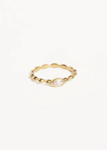 By Charlotte: BY CHARLOTTE Lucky Eye Ring - 18k Gold Vermeil