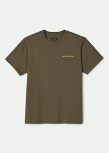 BRIXTON Emblem Heavy Weight Pocket Tee - Ivy Green