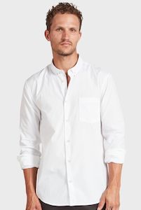 The Academy Brand: THE ACADEMY BRAND Frank Poplin Shirt - White