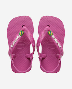 Havaianas: HAVAIANAS Baby Brazil Logo Jandals - Pink/Gum
