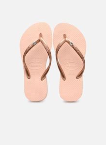 HAVAIANAS Kids Slim Crystal jandals - Rose Gold