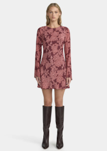 OWNLEY Martini Mini Dress - Plum Paisley