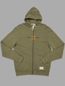 Hoodies: JUST ANOTHER FISHERMAN Salt Is Calling Zip Hoodie - Lichen