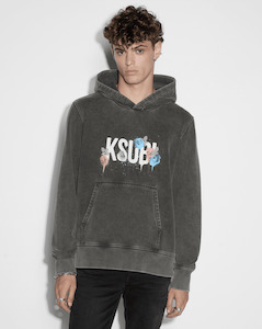 KSUBI Graff Rose Kash Hoodie - Acid Grey
