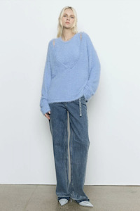 Jumpers: SOVERE Sabado Combo Knit - Cornflower