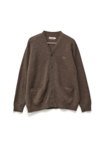 S DOUBLE Knit Script Cardigan - Chocolate