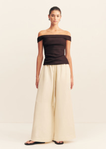 Shona Joy: SHONA JOY Brooks Off Shoulder Top - Ganache