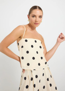 New Arrivals: PASDUCHAS Sophia Cami - Cream/Black