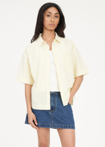 HUFFER Cruise Stripe Dad Shirt - Butter/Chalk