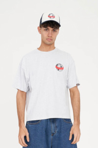 Mens: HUFFER Block Crop Tee/Air Huffer - Silver Marle