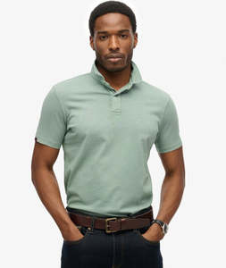 SUPERDRY Essential Jersey Polo - Slate Grey