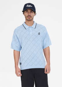HUFFER True Knit Polo - Ice Blue
