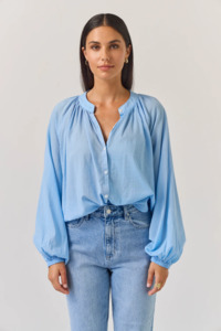 TUESDAY LABEL Pioneer Top - Sky Blue