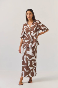 Tuesday Label: TUESDAY LABEL Dom Skirt - Painterly