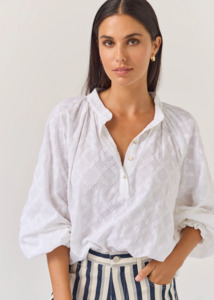 TUESDAY LABEL Artist Top - White Deco