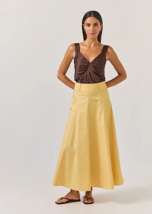 Tuesday Label: TUESDAY LABEL Circle Skirt - Gold