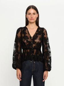 KIVARI Blair Lace Top - Black