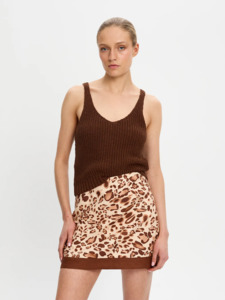 KIVARI Paris Mini Skirt - Mocha