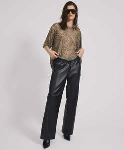 ONE TEASPOON Mesh Striped Kobe Tee - Khaki