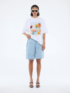 ENA PELLY Blurred Daisy Frame Tee - White