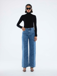 ENA PELLY Lisa Denim Jean - Blue Mixed Animal