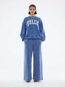 ENA PELLY EP Varsity Sweatshirt - Indigo Wash