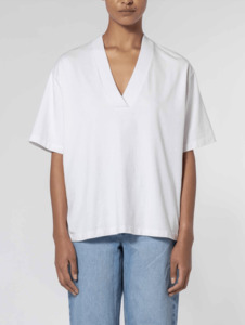 NOBODY DENIM Deep V Tee - White