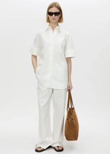 Camilla Marc: CAMILLA & MARC Winslow Short Sleeve Shirt - Soft White