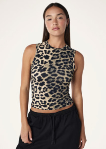 P.E NATION Foundation Muscle Tank - Leopard Print