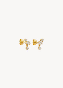 By Charlotte: BY CHARLOTTE No Rain No Flowers Stud Earrings - 18k Gold Vermeil