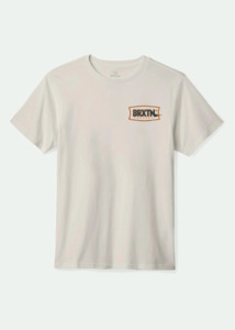 BRIXTON Lightning Short Sleeve Standard T-Shirt - Cream
