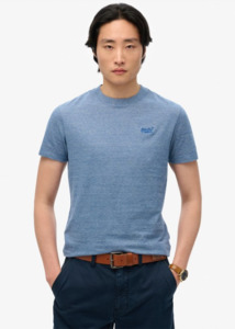 SUPERDRY Essential Logo Tee - Ocean Blue Feeder