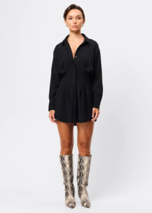 MOSSMAN Good Intentions Mini Dress - Black