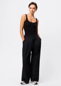 Pants: MOSSMAN Tied Down Pant - Black