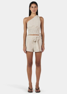 OWNLEY Larson Shorties - Beige Tartan