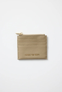 AMONG THE BRAVE Small Leather Cardholder - Taupe