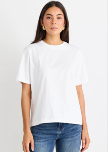 Womens: STORIES BE TOLD Street Crew Neck Short Sleeve Boxy Tee - Ivory