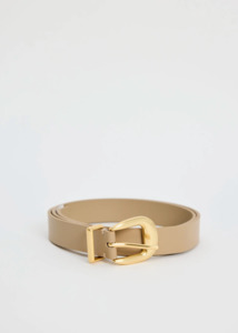 AMONG THE BRAVE Buckle Leather Belt - Sand