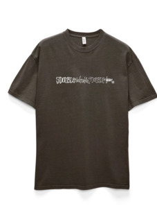 S DOUBLE Script Stack Tee - Washed Brown