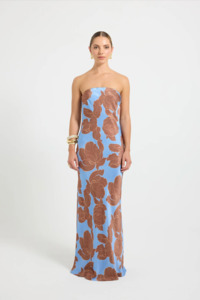 Pasduchas: PASDUCHAS Lucent Strapless Maxi Dress - Choc/Ocean