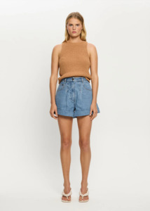 Kivari: KIVARI Avery Denim Short - Stonewash Blue