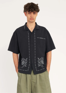 HUFFER Cabana Flor Shirt - Basalt