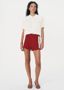 ROWIE Simone Linen Shorts - Siren Red