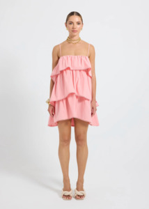 PASDUCHAS Stevie Tiered Mini Dress - Rosé