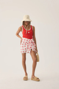 ARAMINTA JAMES Manzana Rib Tank - Apple Red