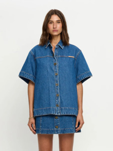 Kivari: KIVARI Marla Denim Shirt - Indigo