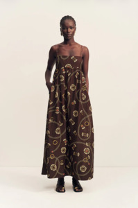 SHONA JOY Vacanza Square Neck Maxi Dress - Medallion