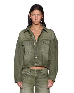 Ksubi: KSUBI Relax Trucker Jacket Militant - Green