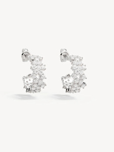 By Charlotte: BY CHARLOTTE Crystal Dust Hoops - Stirling Silver