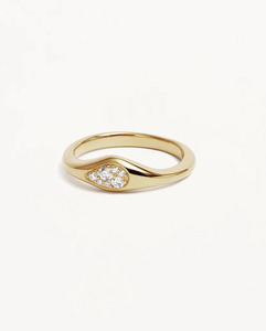 BY CHARLOTTE Ocean Mist Ring - 18k Gold Vermeil